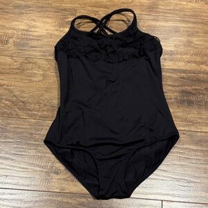 Bloch Black Kids One Piece Bodysuit